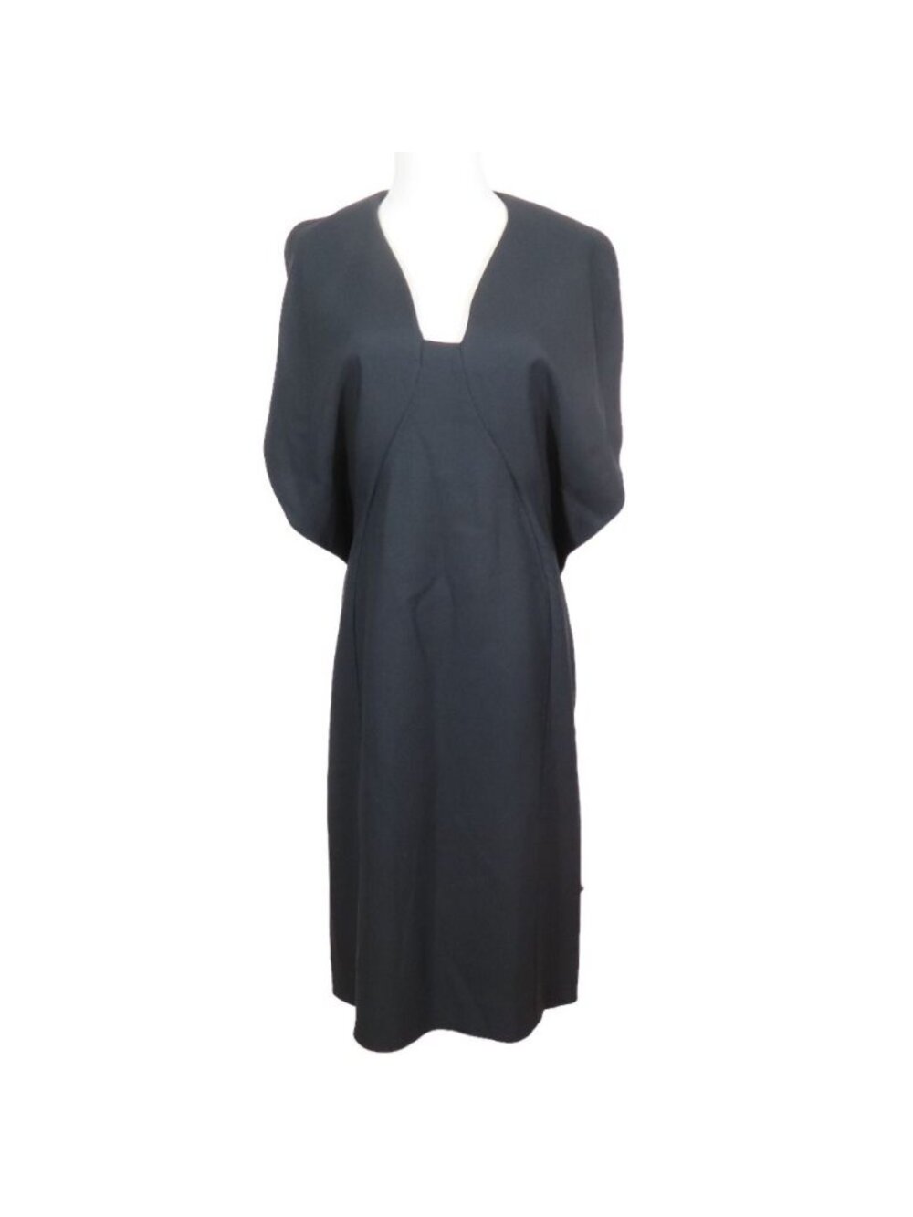 Louis Vuitton Sleeveless Dress Long Silk Black 38